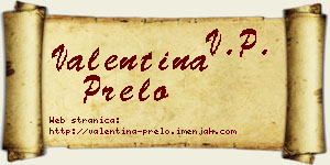 Valentina Prelo vizit kartica